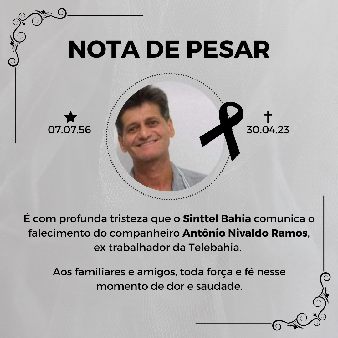 NOTA DE PESAR: Antônio Nivaldo Ramos